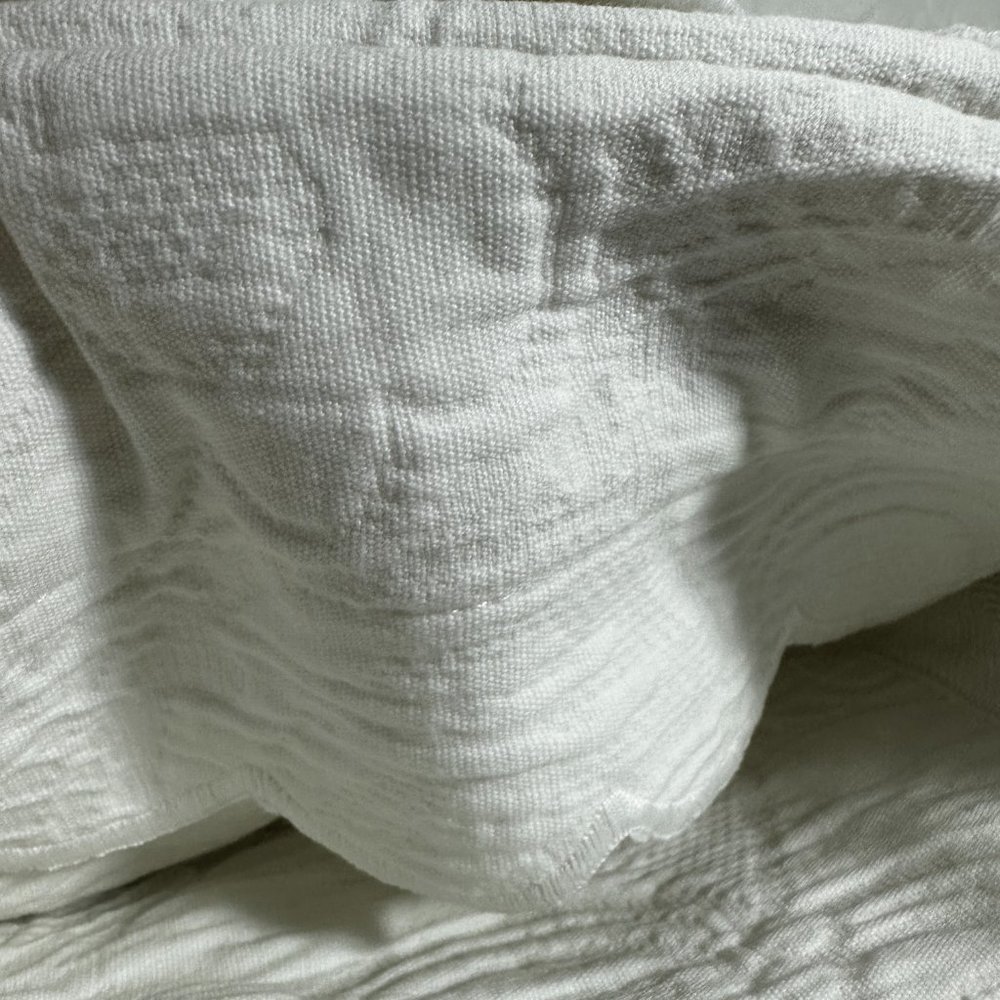 Vintage Classic Traditions by Springmaid King Sham Bright White Matelasse' Pair - Picture 7 of 7